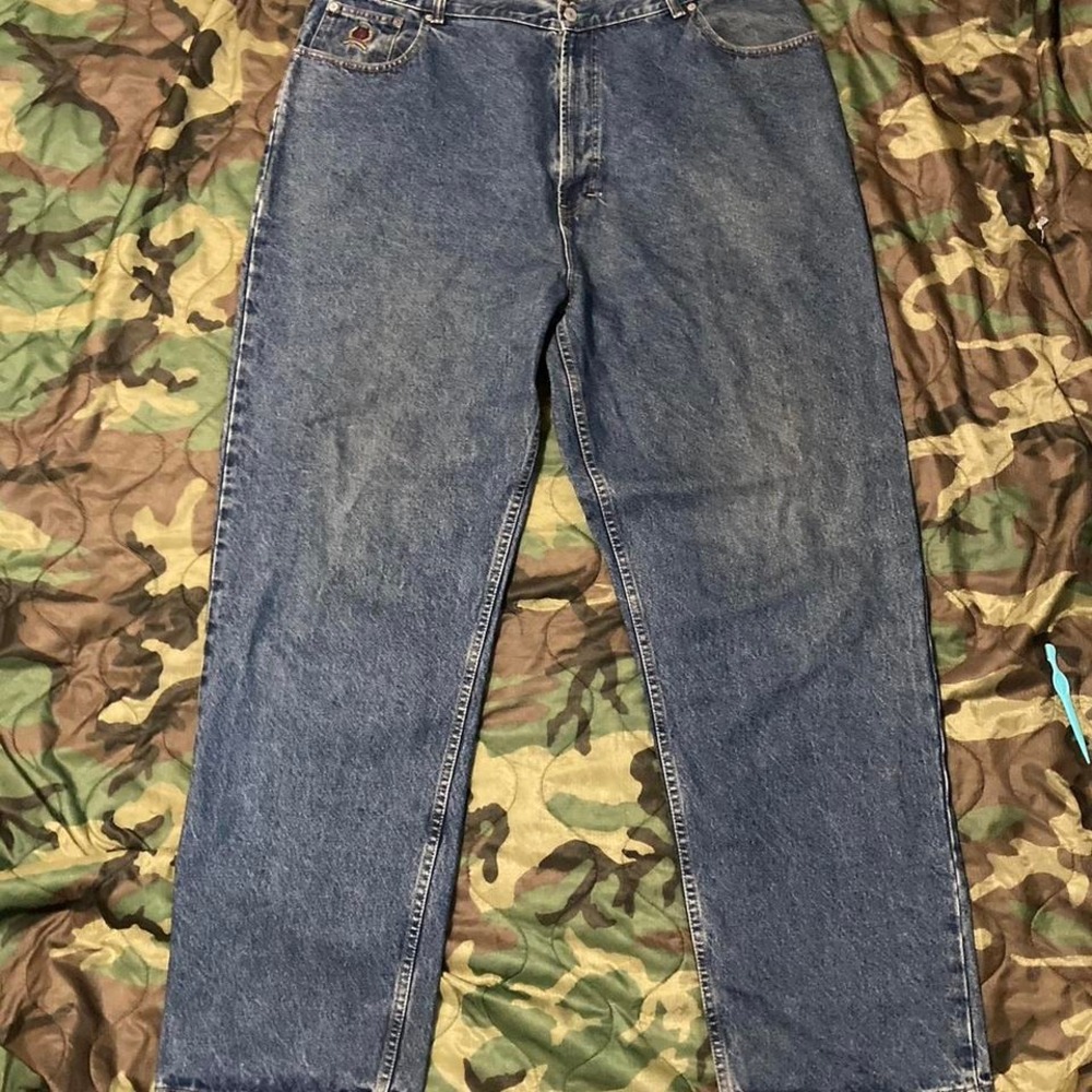 Tommy Hilfiger baggy Wide leg‎ jeans vtg mens 40/34 - Picture 3 of 8